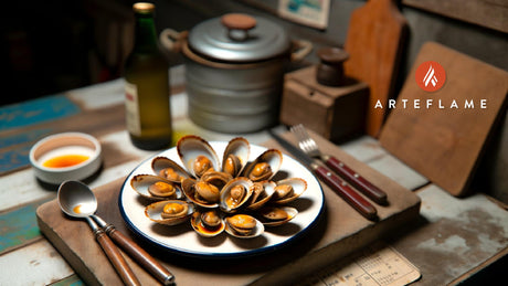 Korean Soy Butter Grilled Clams on Arteflame Grill