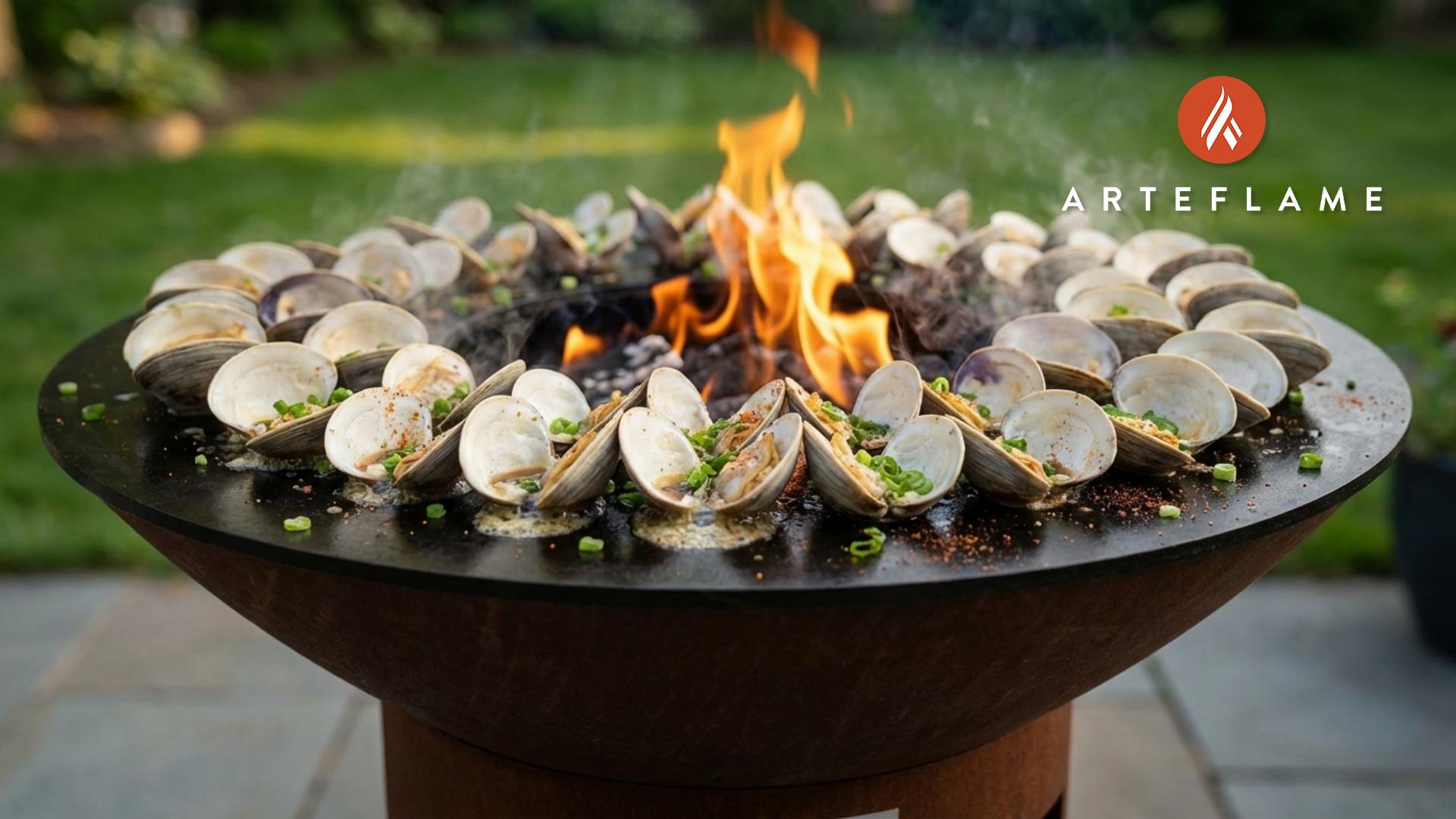 Grilled Clams with Sake & Garlic Butter (Japanese Style) | Arteflame