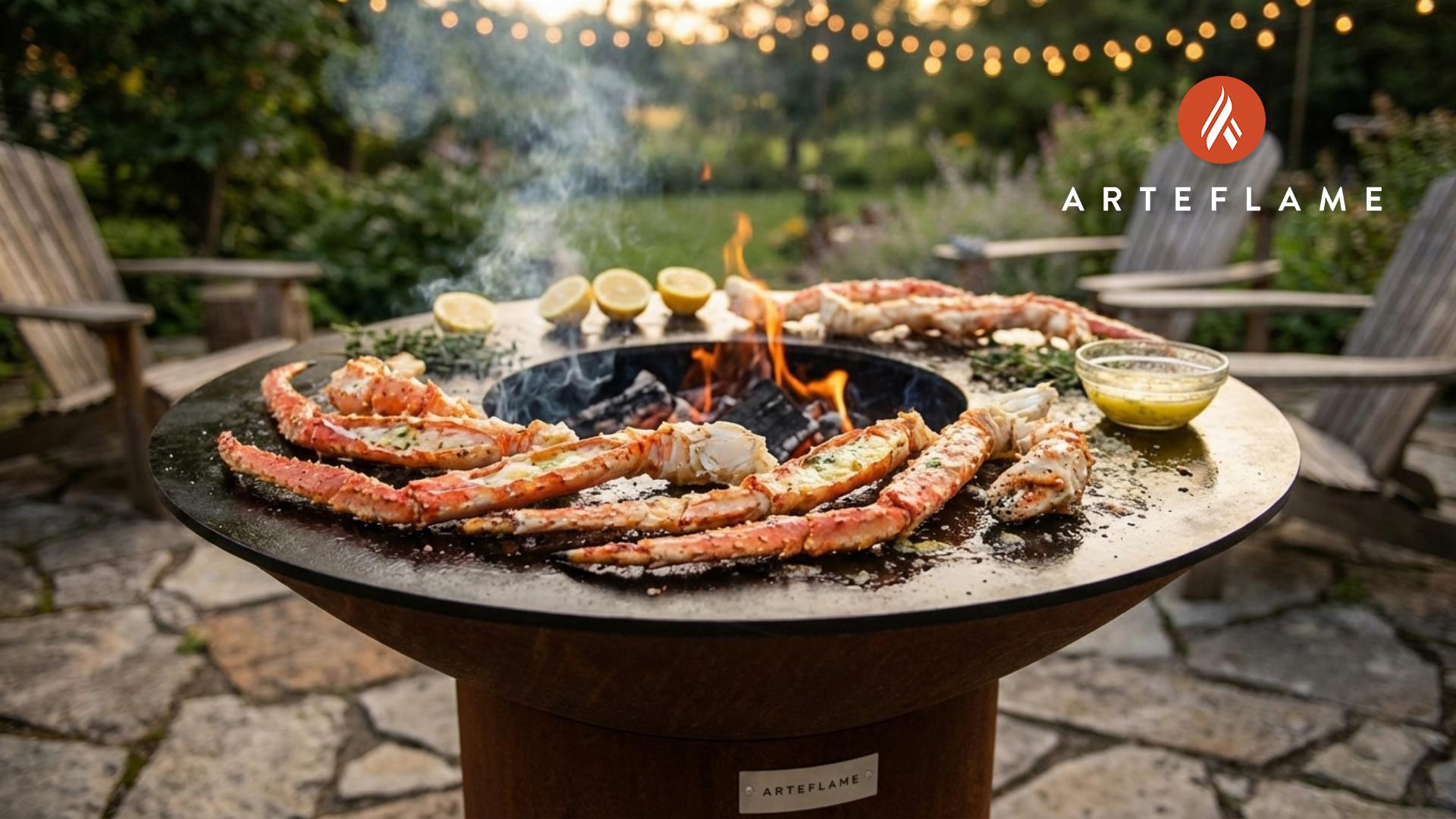 【希少】RUBYSTAS / Flame Feast by AKROGLAM Grilled Alaskan King Crab: Wood-Fired & Juicy | Arteflame