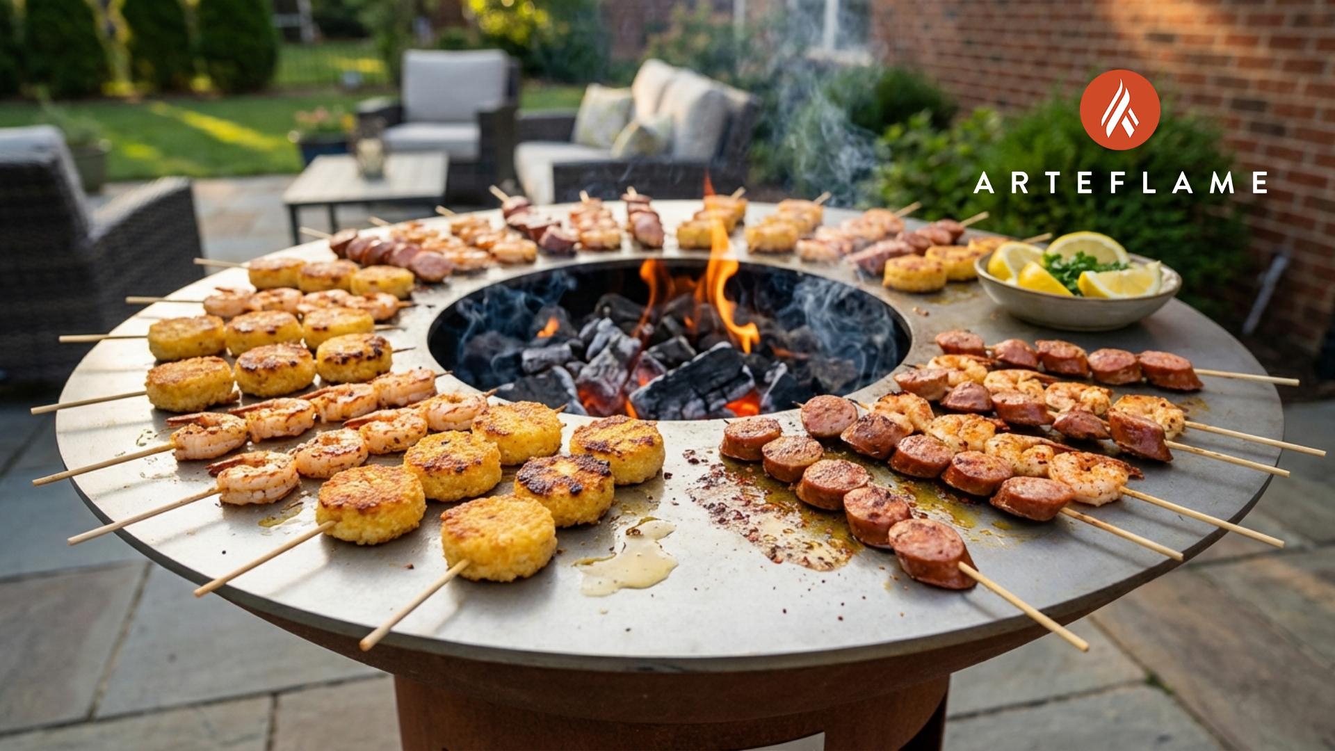 South Carolina Shrimp & Grits Skewers on the Arteflame Grill