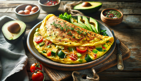 inviting image of a delicious omelet
