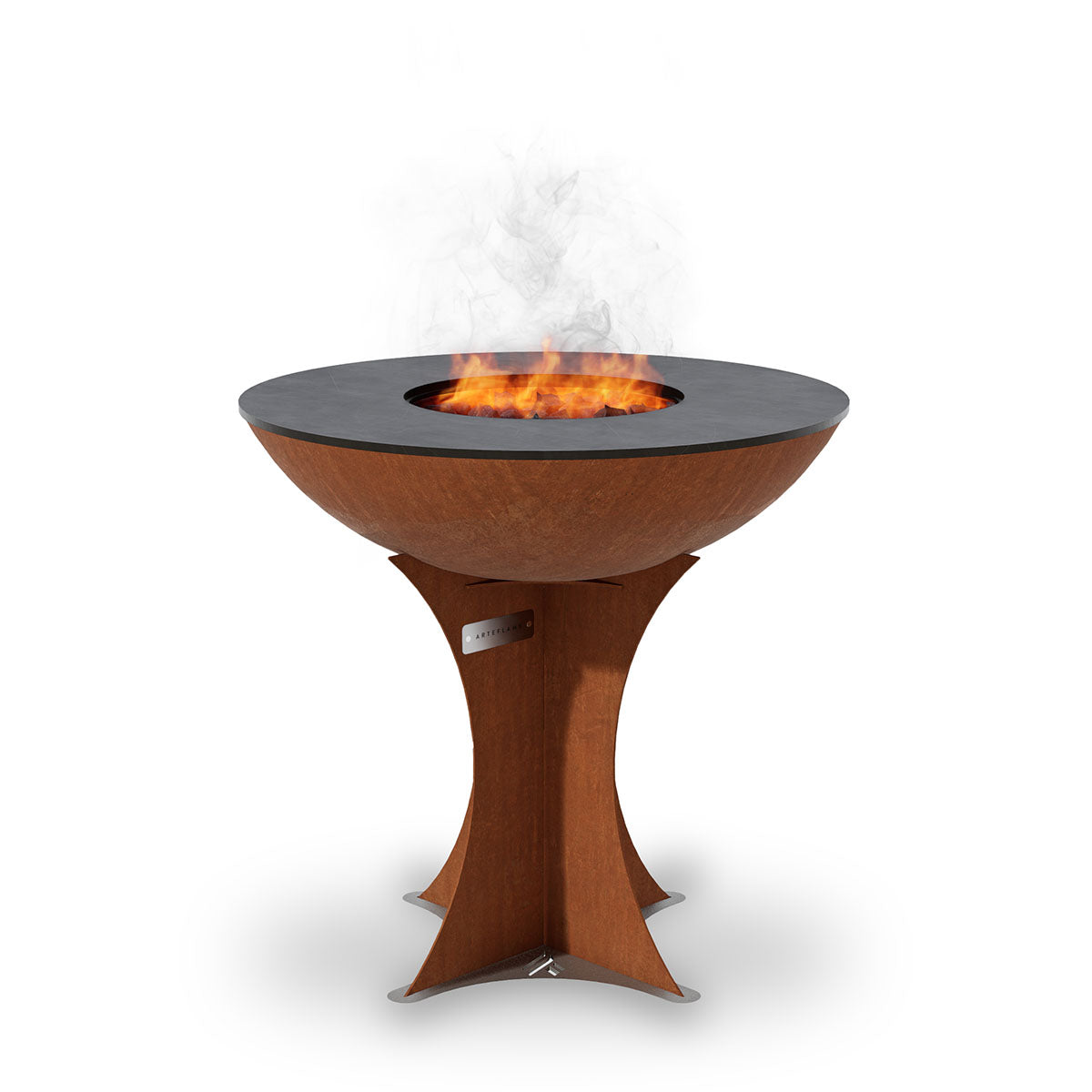 Arteflame Classic 30″ — Euro Base Flat-Top Grill & Fire Bowl (CORTEN Steel)