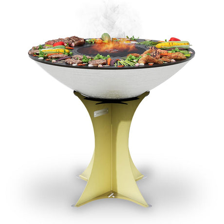 Arteflame 40″ Platinum Series — Stainless Fire Bowl Flat-Top Grill with Euro Base (Stainless or Powder-Coated: Black/Red/Yellow)