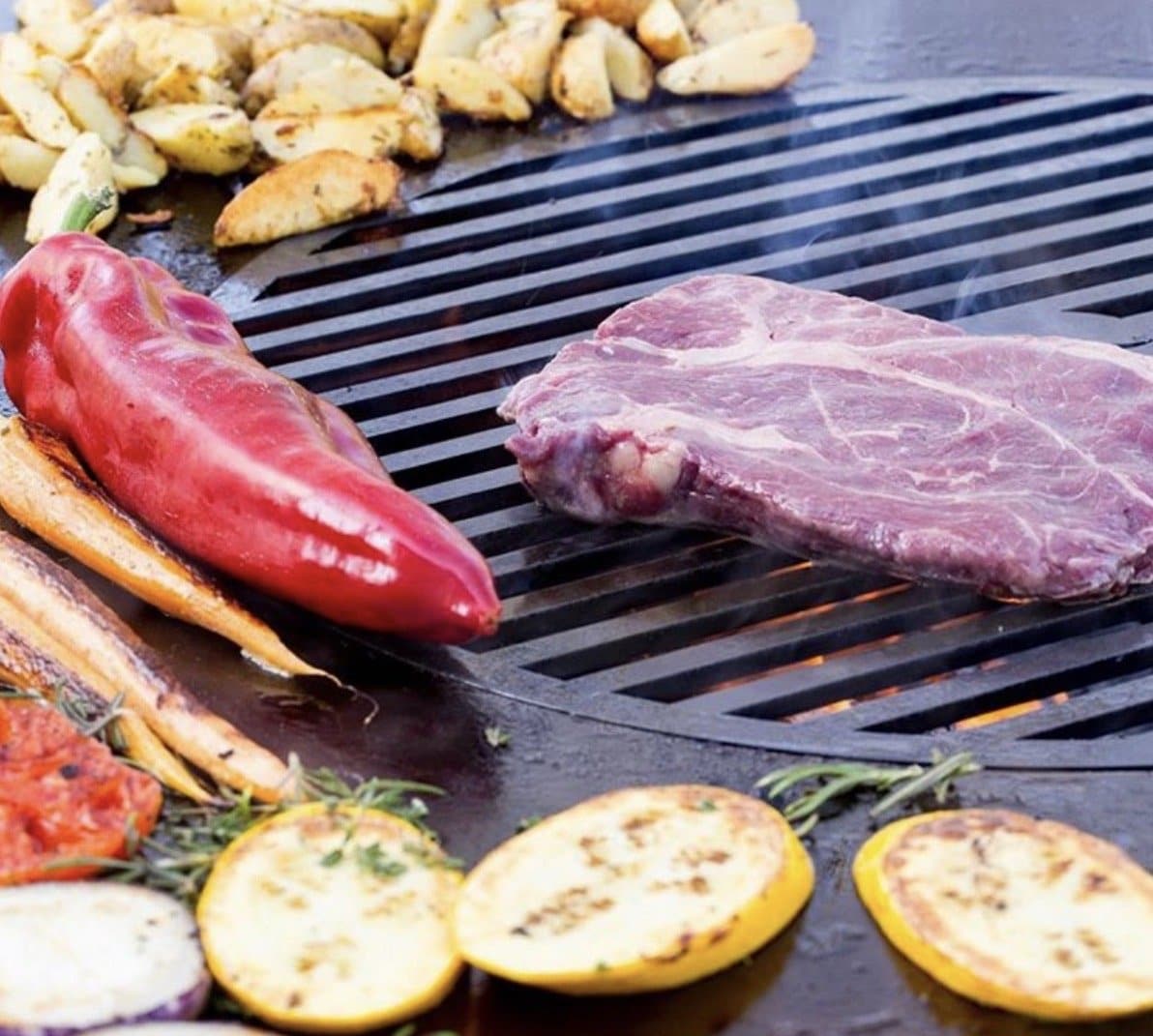 Arteflame Grill Grates - Arteflame Outdoor Charcoal Grill Griddle Combination.