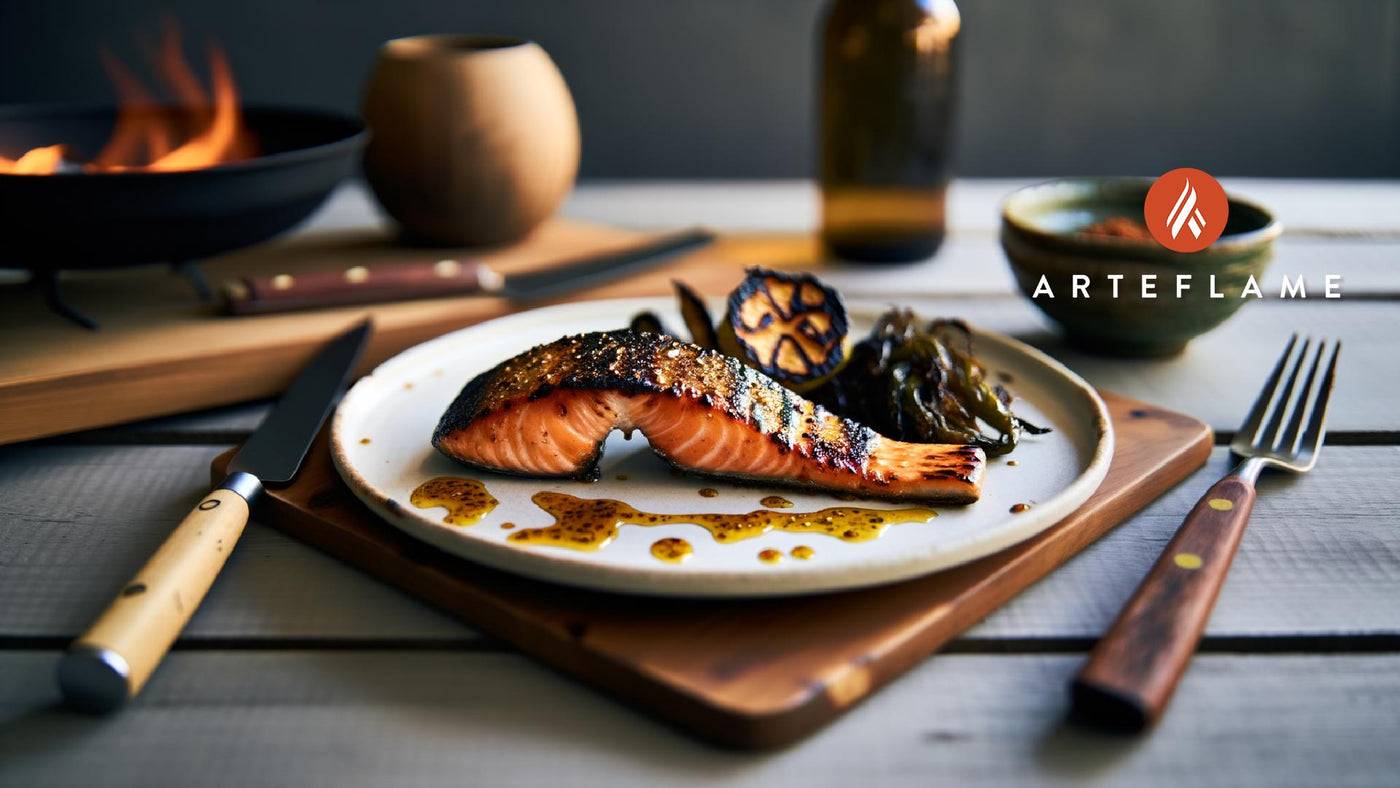 Japanese Yuzu Kosho Grilled Salmon on Arteflame