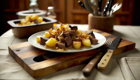 Scottish Stovies Hash on the Grill