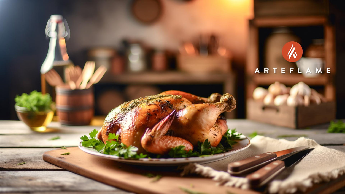 Albanian Slow-Grilled Whole Chicken with Herbs