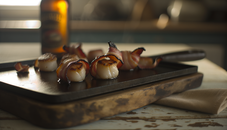 Maple-Smoked Bacon-Wrapped Scallops on Arteflame – Delaware Style