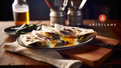 Missouri Charred Poblano and Cheese Quesadillas