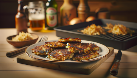 Grilled Polish Sauerkraut and Mushroom Fritters