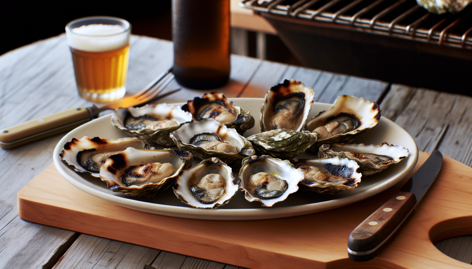 Hot Buttered Grilled Connecticut Oysters