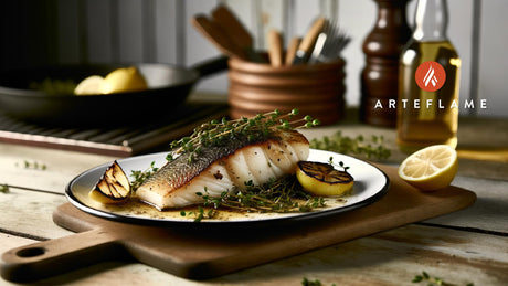 Charred Norwegian Cod Fillet with Lemon and Thyme