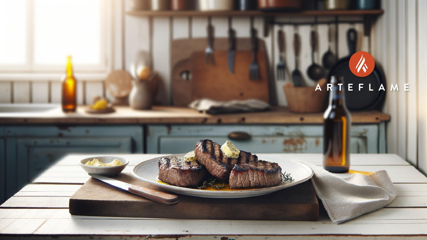 Horseradish Butter-Grilled Finnish Beef Steaks