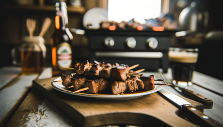 Iowa-Style Grilled Pork Belly Skewers