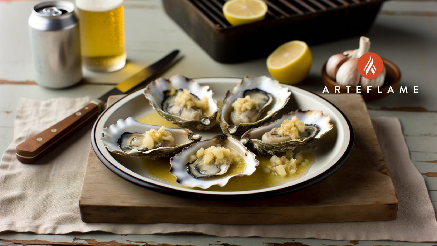 Grilled Florida Apalachicola Oysters with Garlic Butter