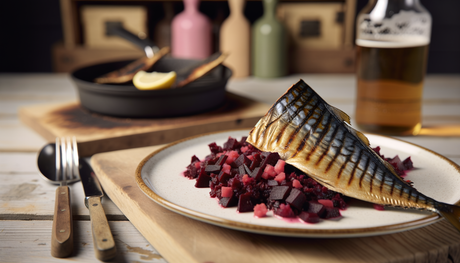 Swedish Smoked Mackerel on the Grill with Beetroot Relish