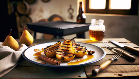 Austrian Grilled Pears with Honey & Cinnamon