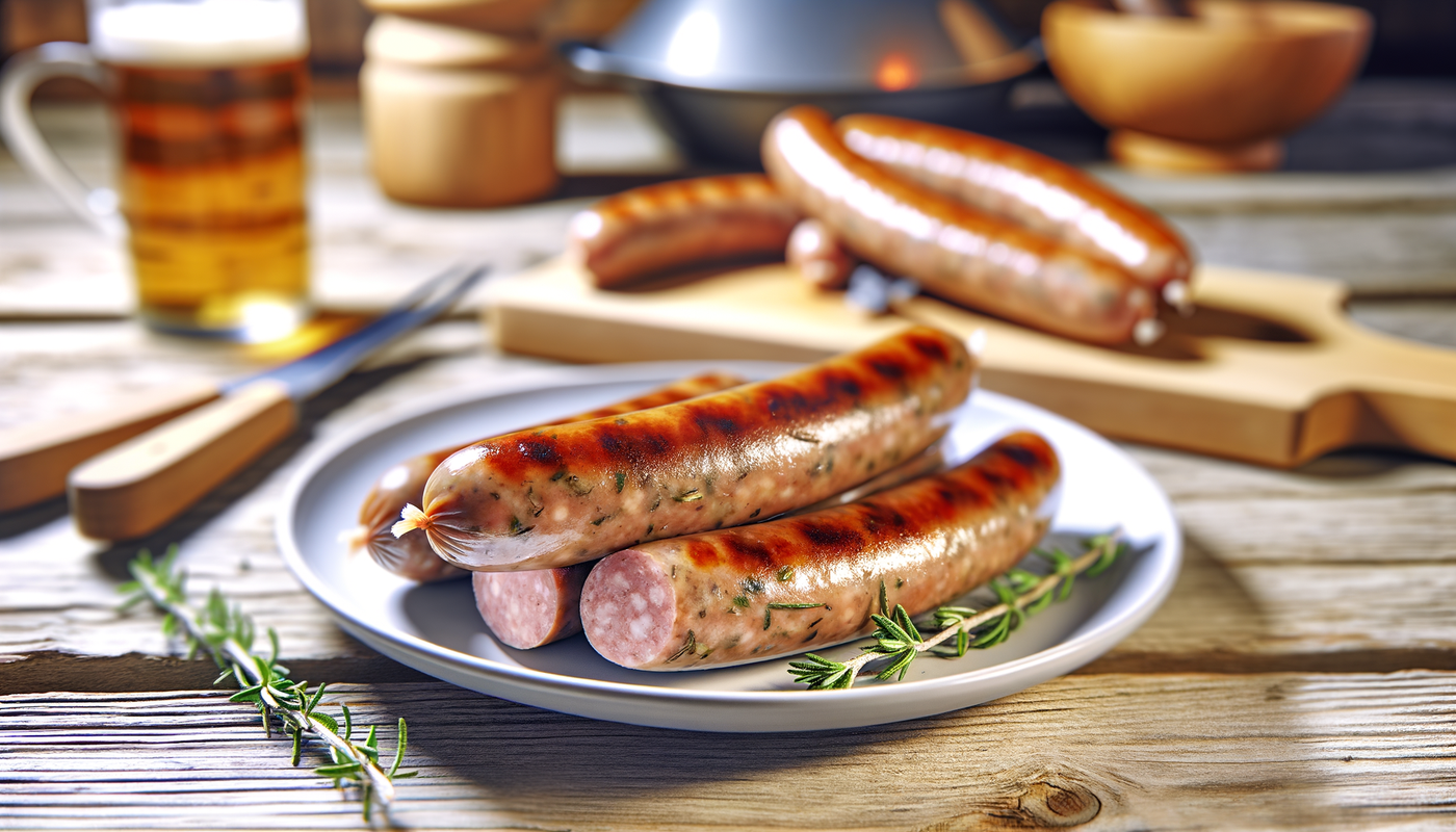 Grilled Austrian Mountain Herb Sausages