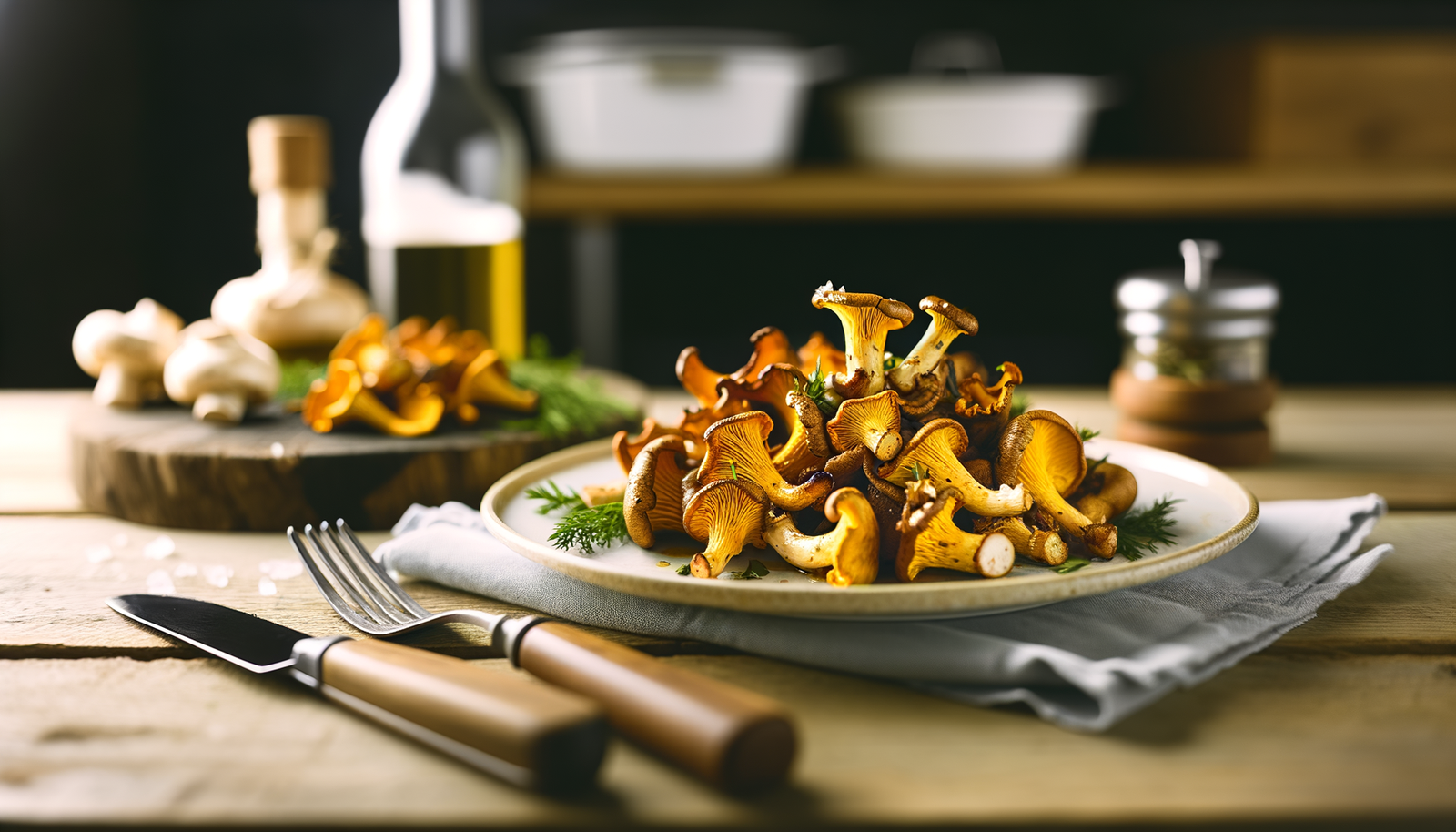 Grilled Alaska Chanterelle Mushrooms with Butter & Herbs