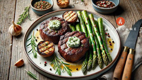 Grilled Venison Steaks with Herb Butter