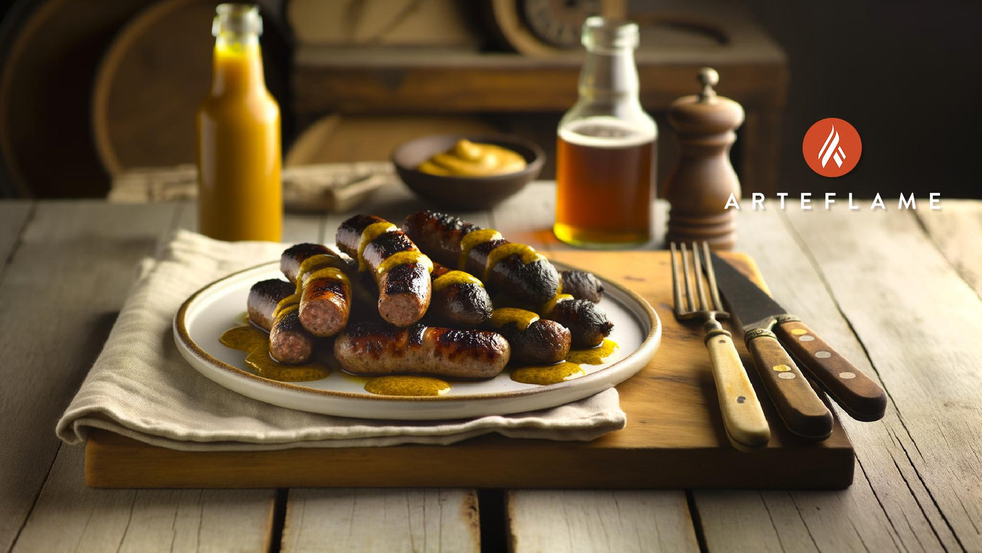 Kentucky Grilled Venison Sausage Links with Mustard Sauce