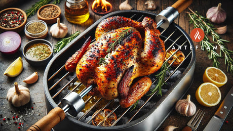 Arteflame Rotisserie Chicken with Herb Butter Basting