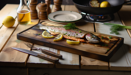 Planked Georgia Rainbow Trout on the Arteflame Grill