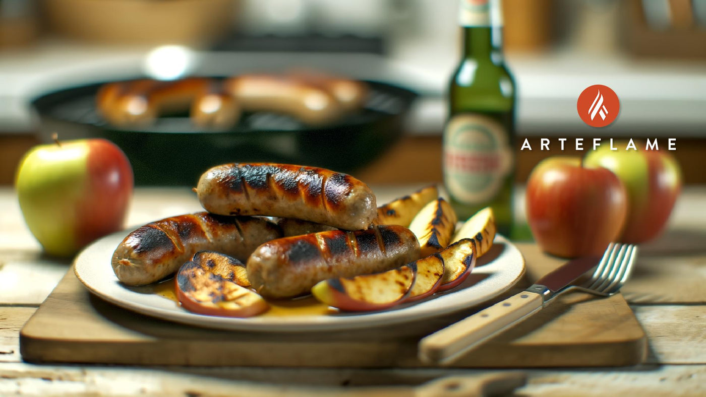 Massachusetts Grilled Apple Cider Sausages