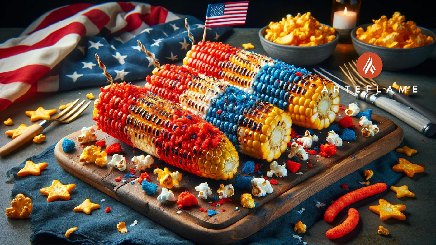 Grilled Red, White & Blue Corn Recipe | Patriotic BBQ | Arteflame Grill