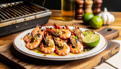 Mexican Grilled Camarones with Garlic Butter