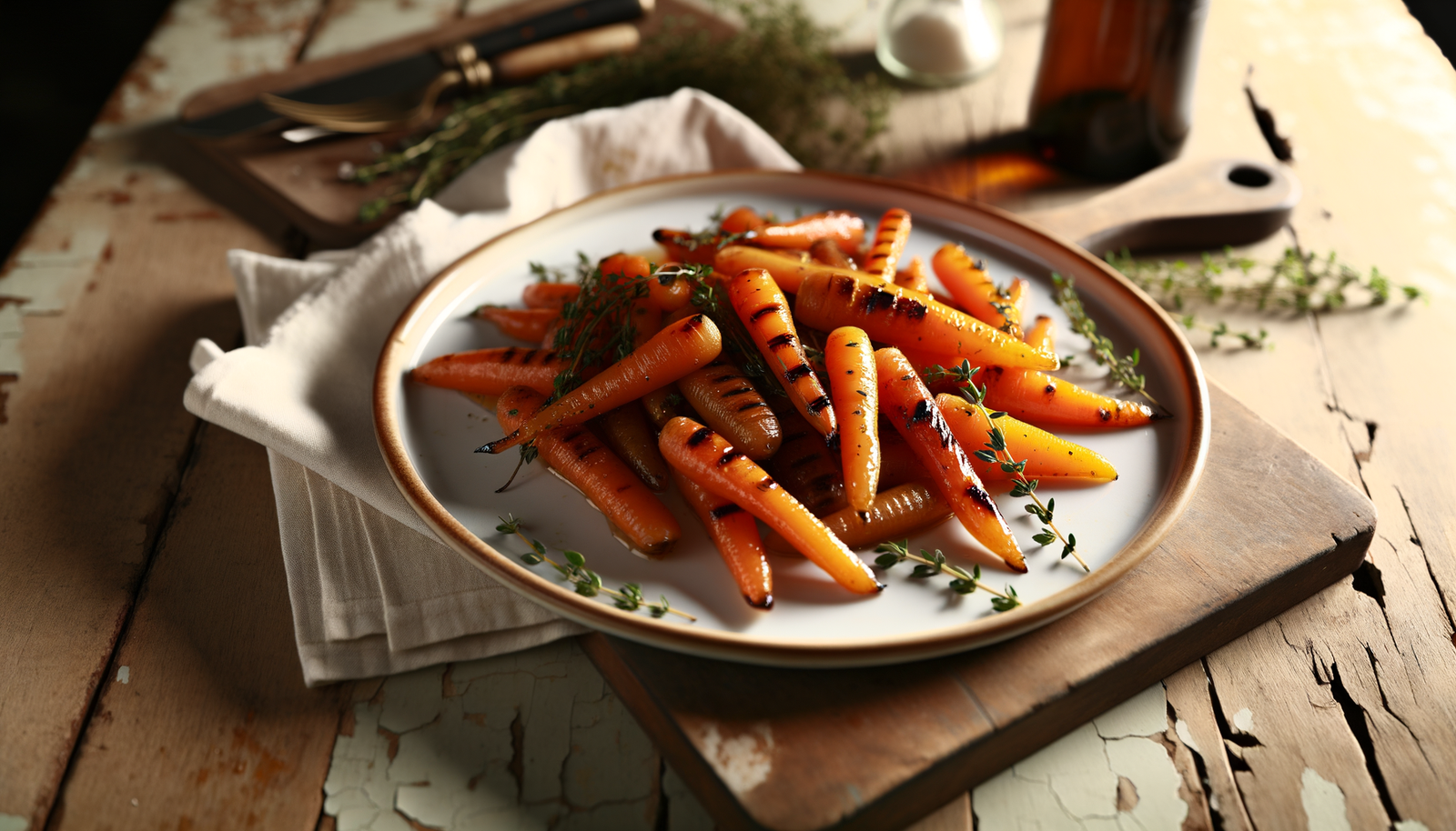 French Honey-Glazed Grilled Carrots