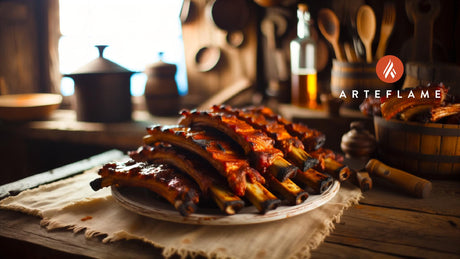 Grilled Albanian Pork Ribs with Honey Glaze