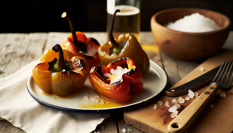 Spanish Grilled Bell Peppers with Sea Salt