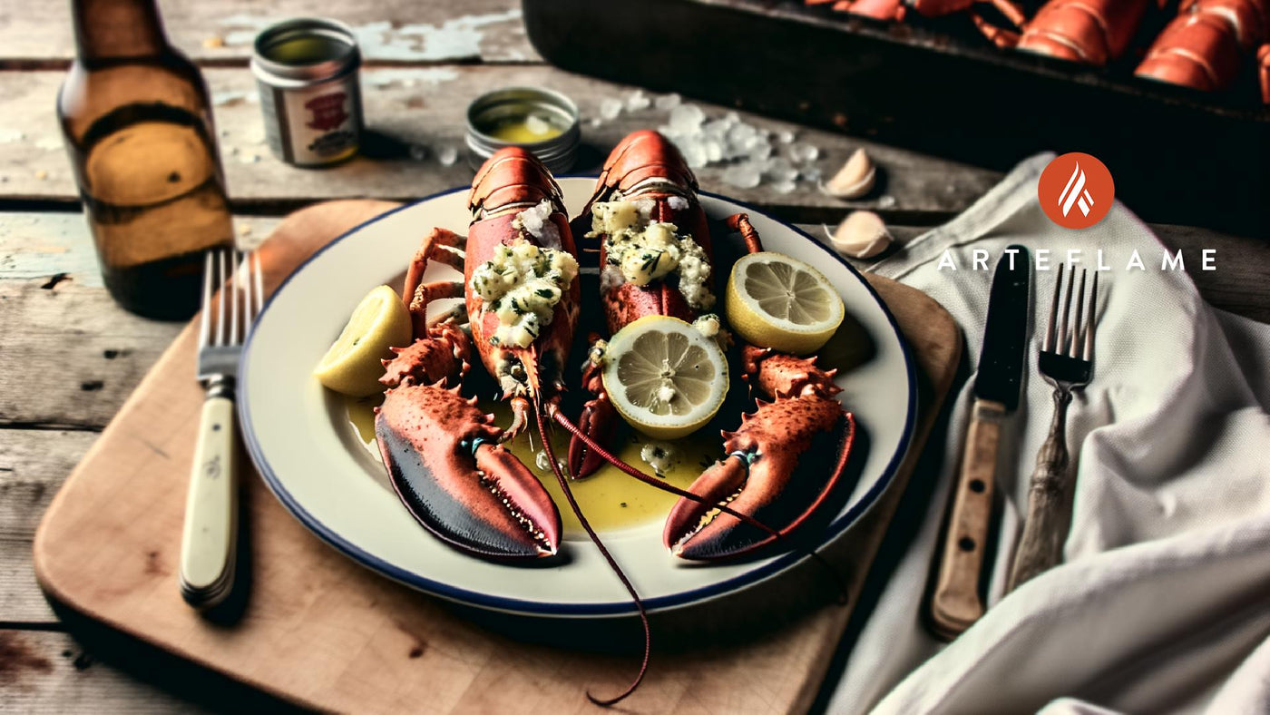 Grilled Maine Lobster with Garlic Butter & Lemon