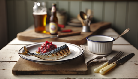 Welsh Grilled Mackerel with Rhubarb Chutney