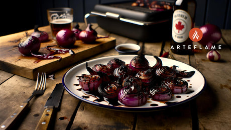 British Charred Red Onions with Balsamic Reduction