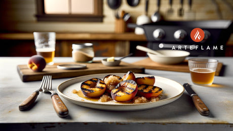 Alabama Cast Iron Grilled Peaches with Brown Sugar Butter