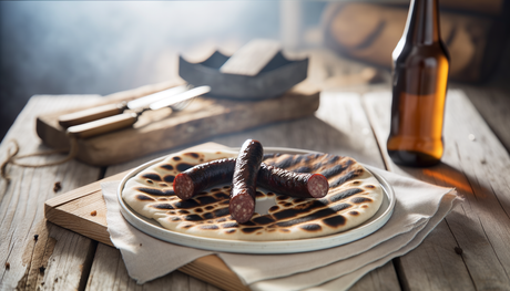 Norwegian Grilled Flatbread with Reindeer Sausage