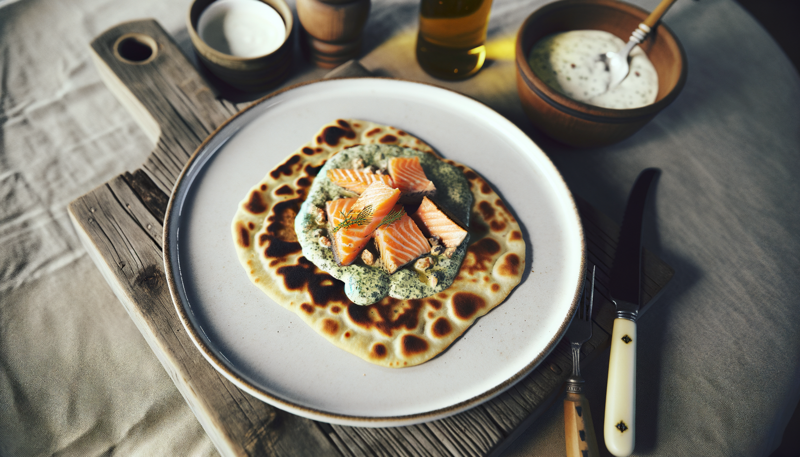 Arteflame Norwegian Flatbread with Grilled Salmon