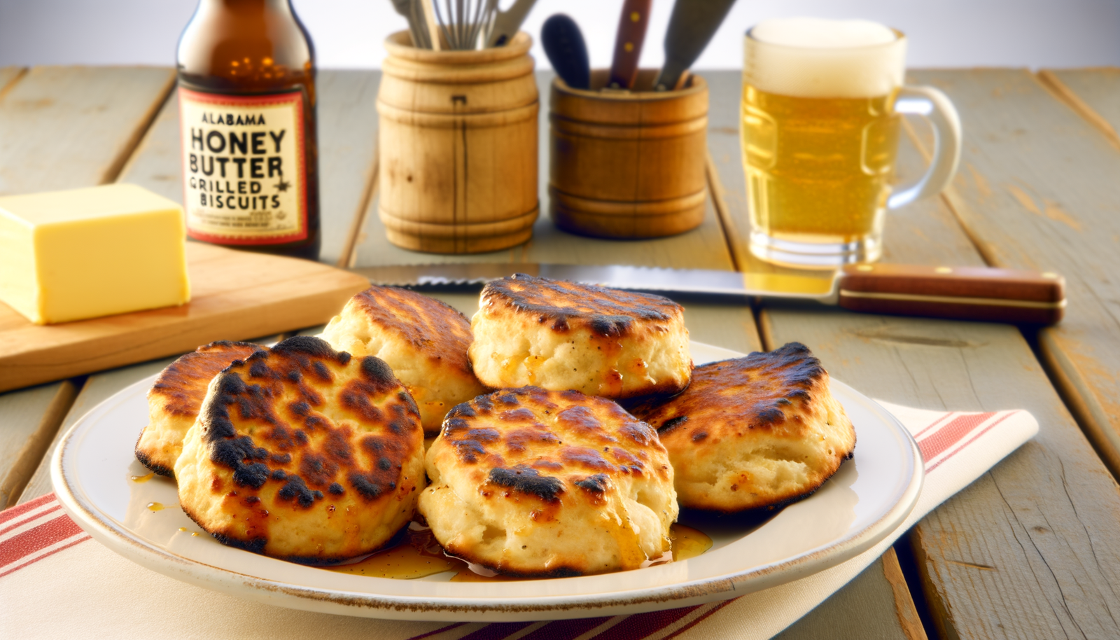 Alabama Honey Butter Grilled Biscuits