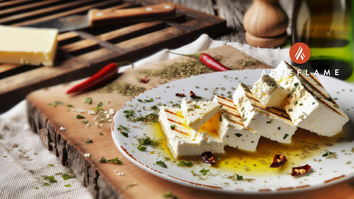 Albanian Grilled Feta Cheese with Herbs