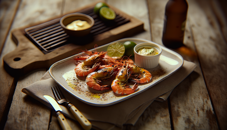 California Grilled Prawns with Lime Butter