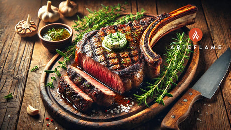 Grilled Tomahawk Steak with Herb Butter