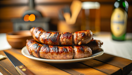 Grilled Albanian Korça Sausage on Arteflame Grill