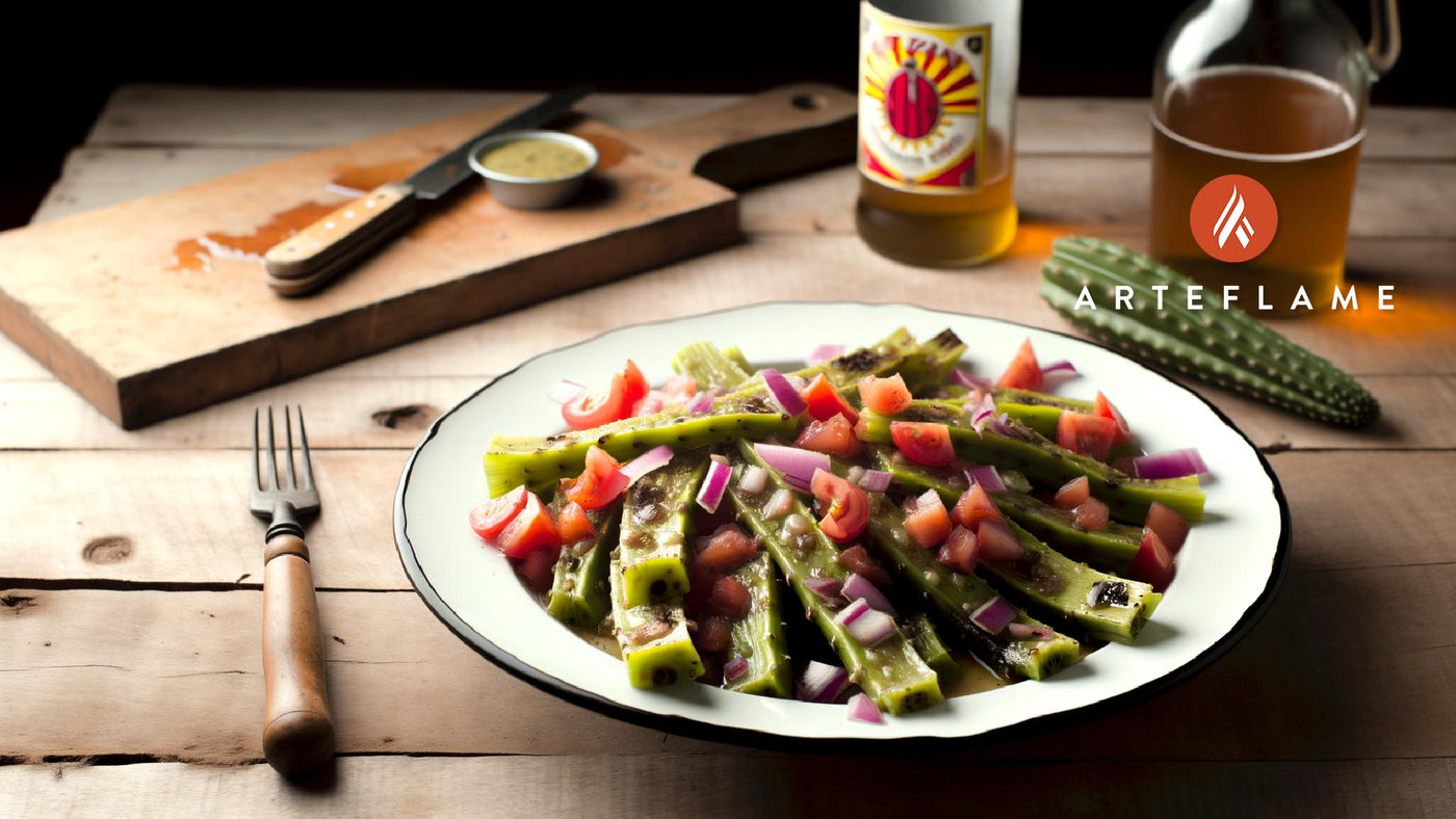 Grilled Arizona Cactus Salad - Nopales & Citrus Dressing