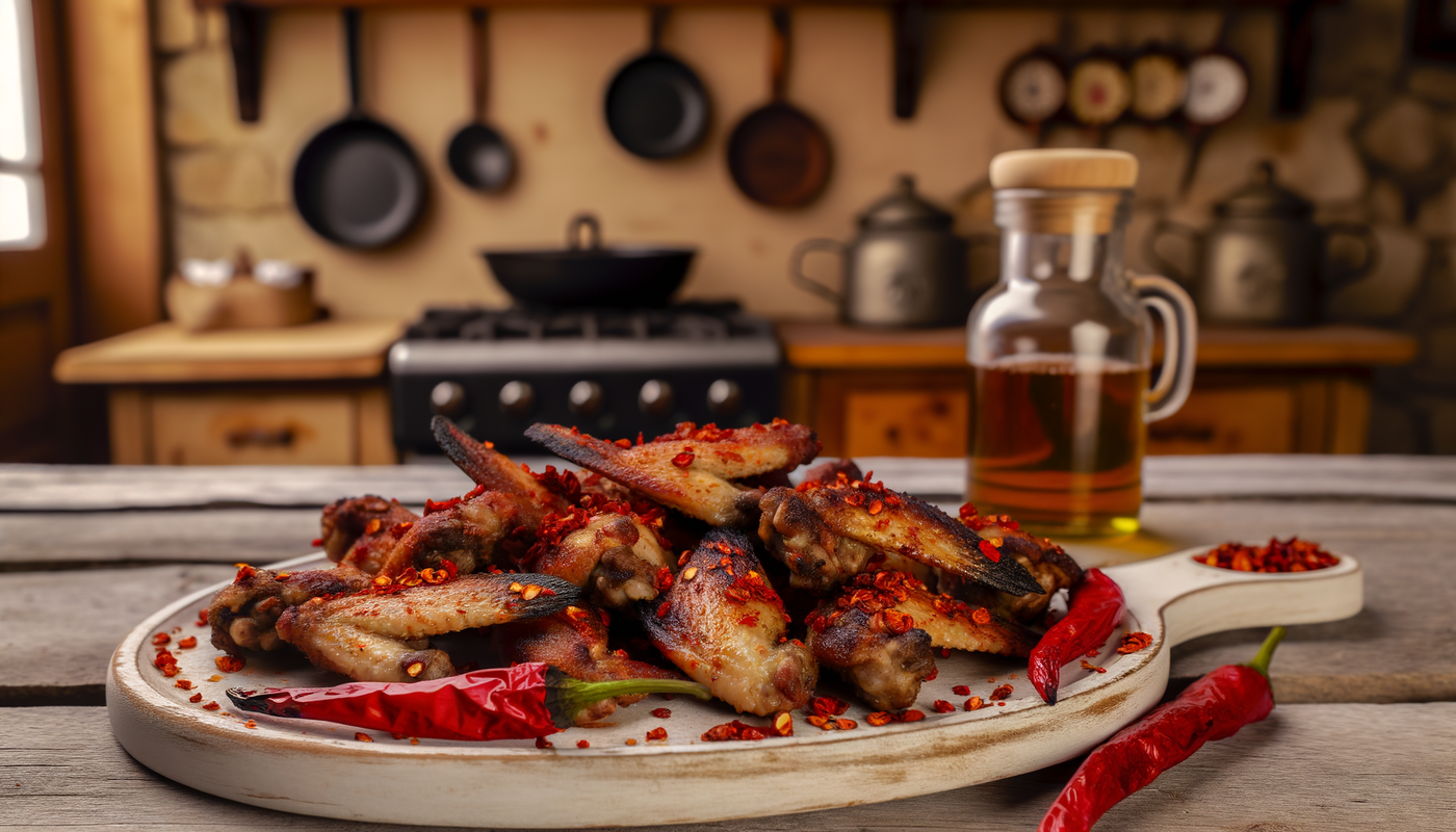 Albanian Grilled Chicken Wings with Red Pepper Flakes