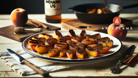 Grilled Indiana Peaches with Honey & Cinnamon