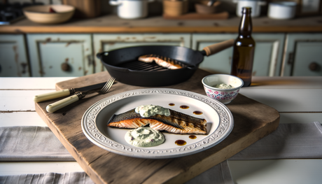 Smoky Swedish Grilled Char with Horseradish Cream