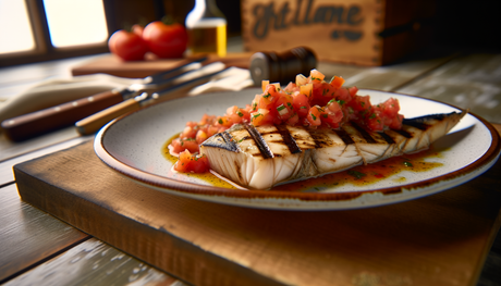 Spanish Grilled Swordfish with Tomato and Herb Salsa