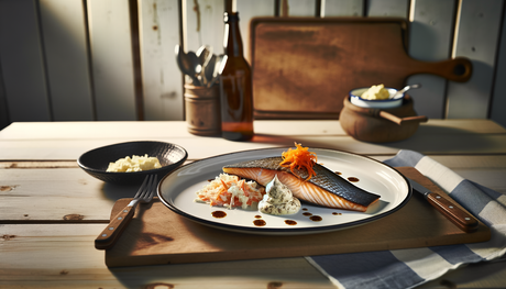 Norwegian Grilled Arctic Char with Horseradish Cream